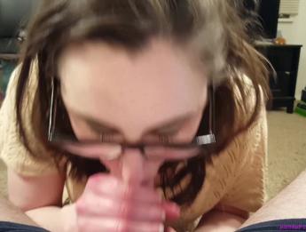 Оральный кримпай с глотанием, интенсивный минет