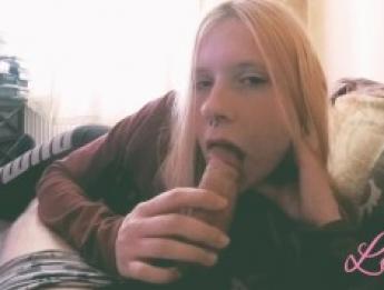 Люси глотает сперму!