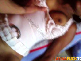 Скандальная латинка жестко выебана на камеру